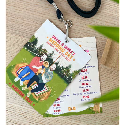 Personalized wedding lanyard