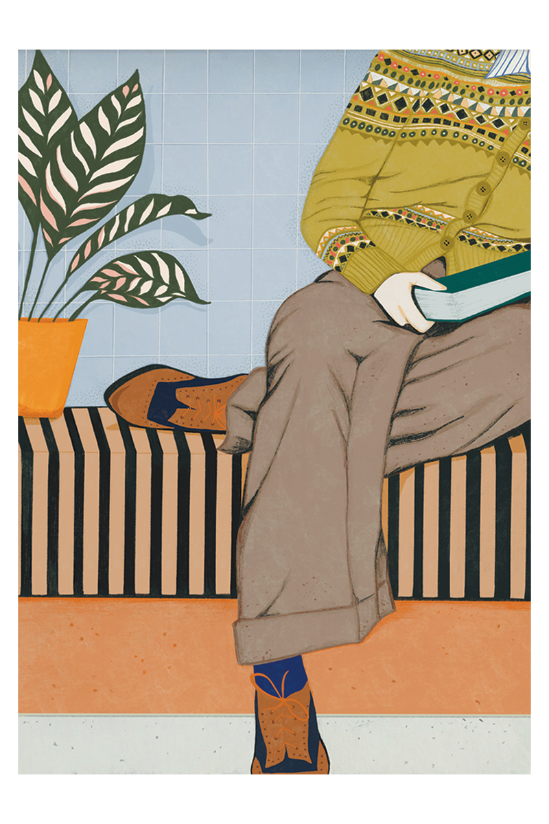 Bench With A Book art print