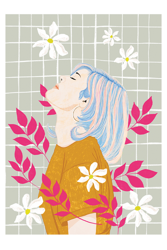 Pink Leaves art print