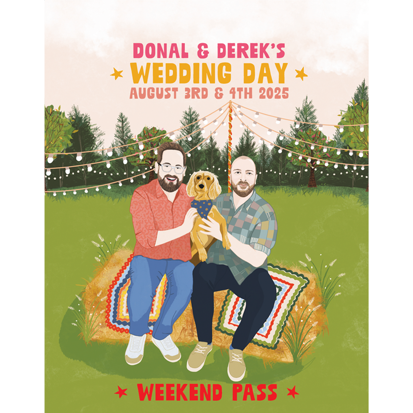 Personalized wedding lanyard