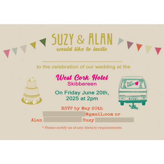 Personalized wedding invitation