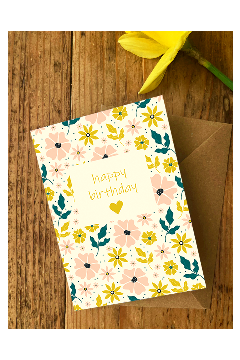 Birthday Flowers card