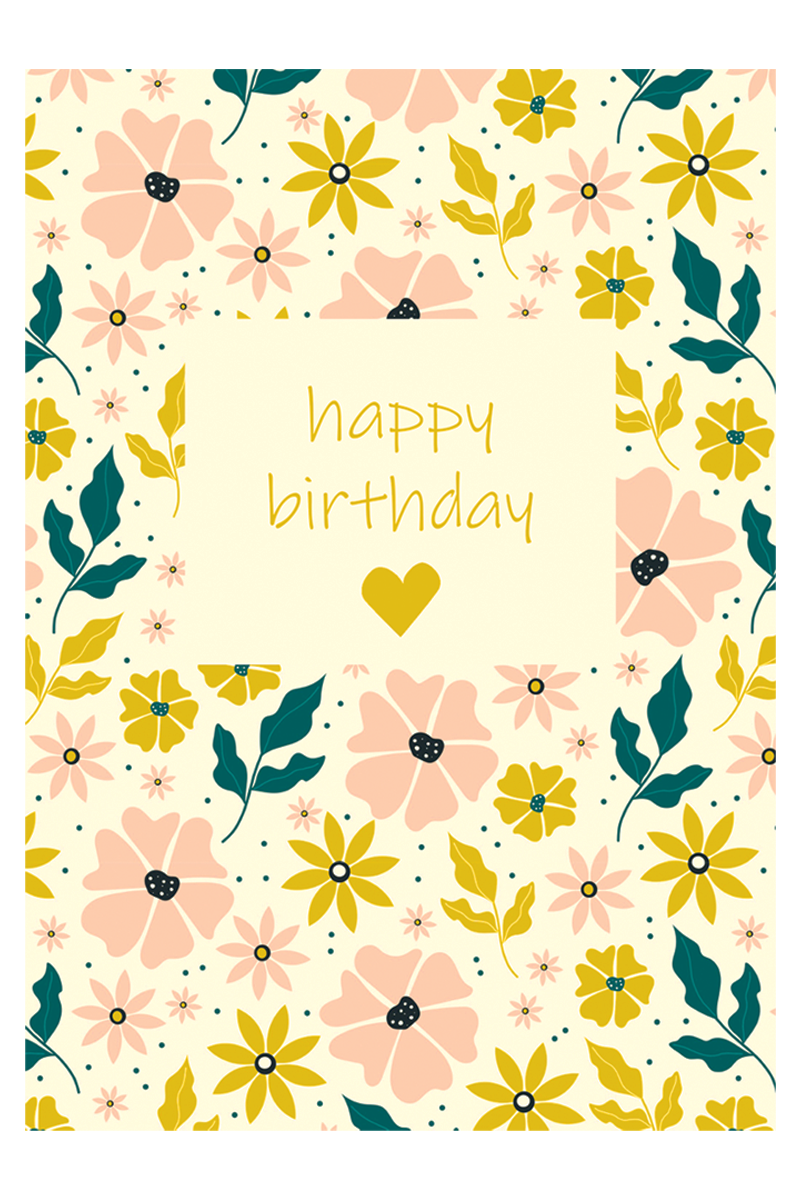 Birthday Flowers card