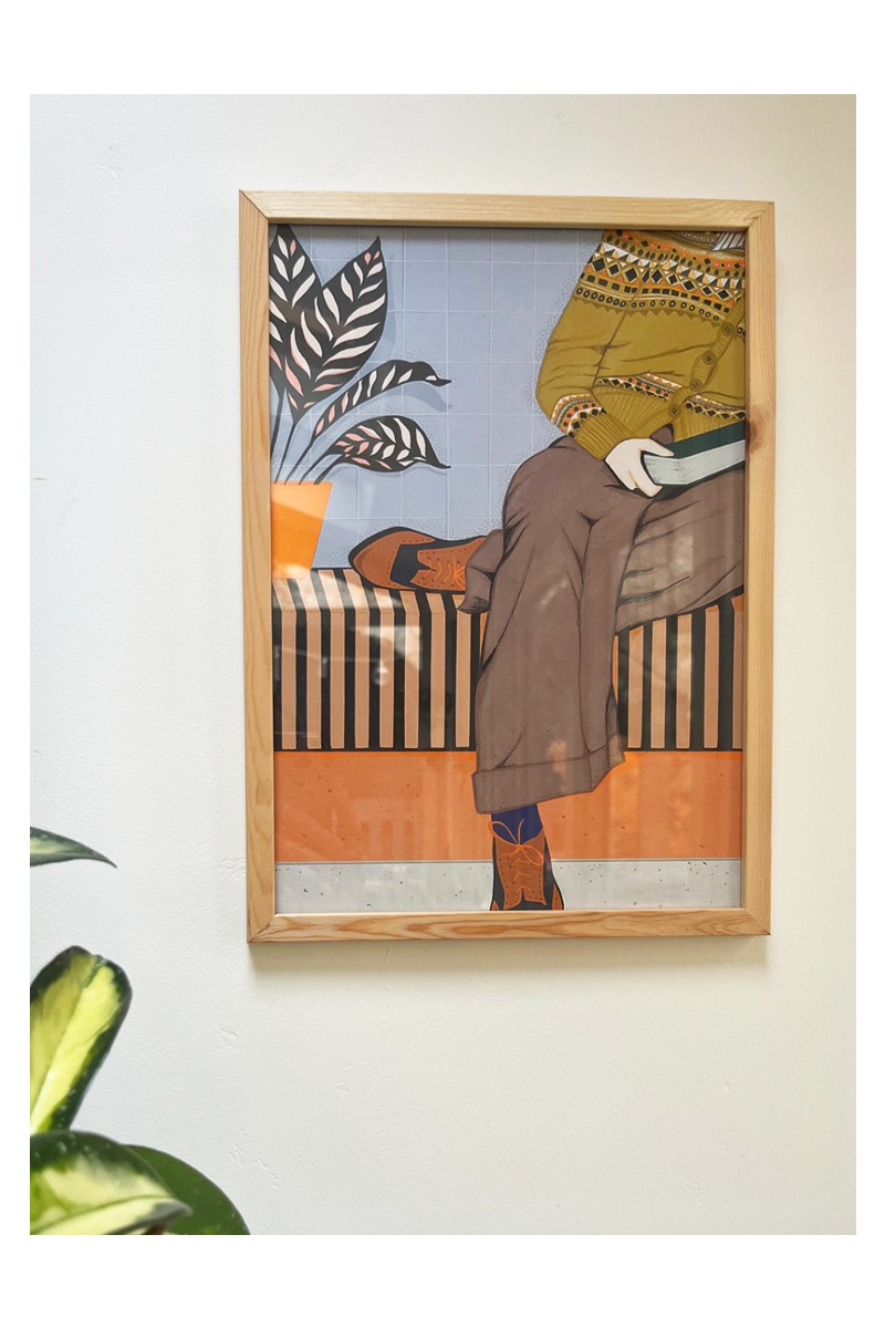 Bench With A Book art print