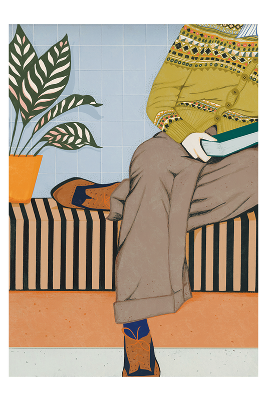 Bench With A Book art print