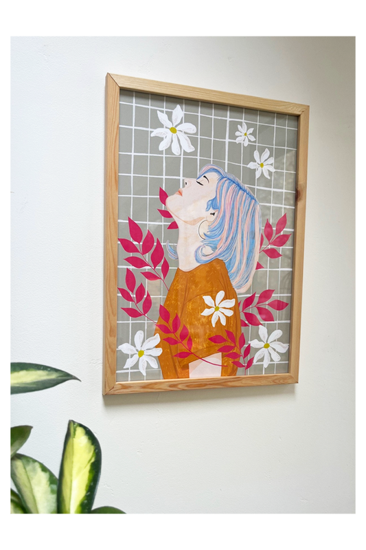 Pink Leaves art print