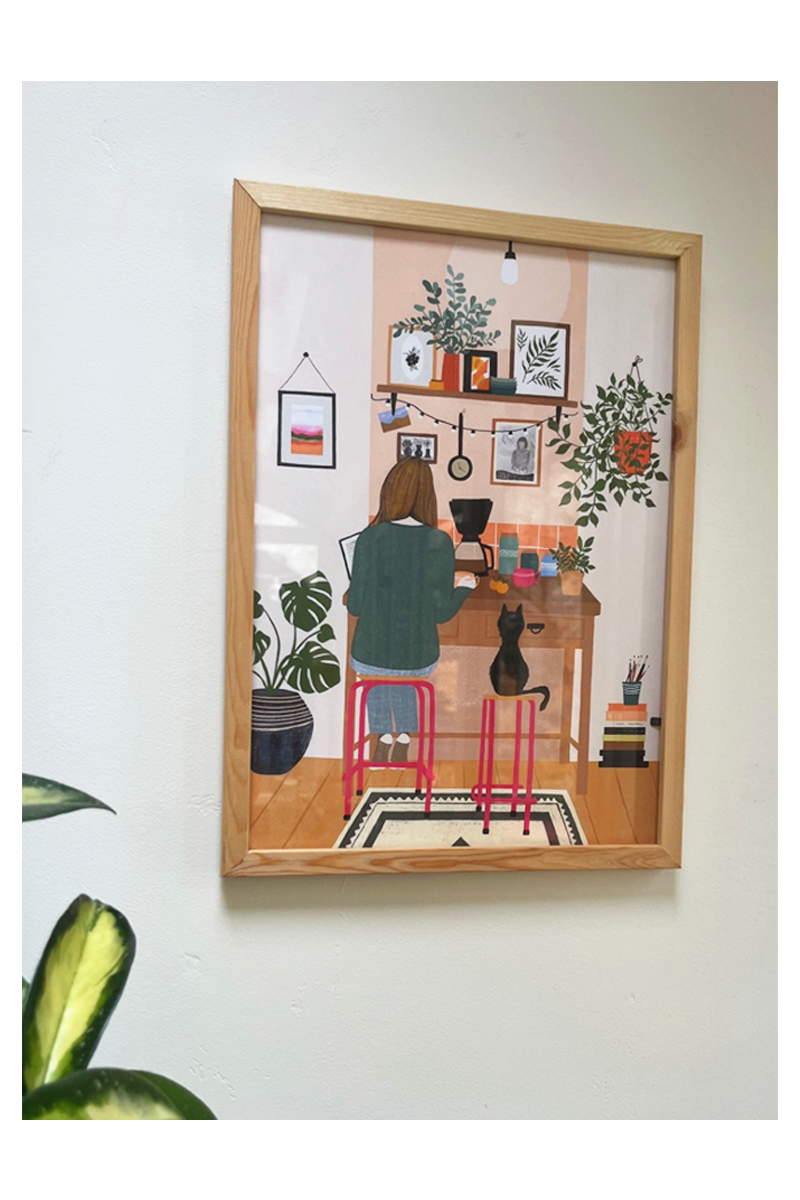 Two Pink Stools art print