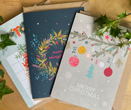 Pack of four Christmas cards